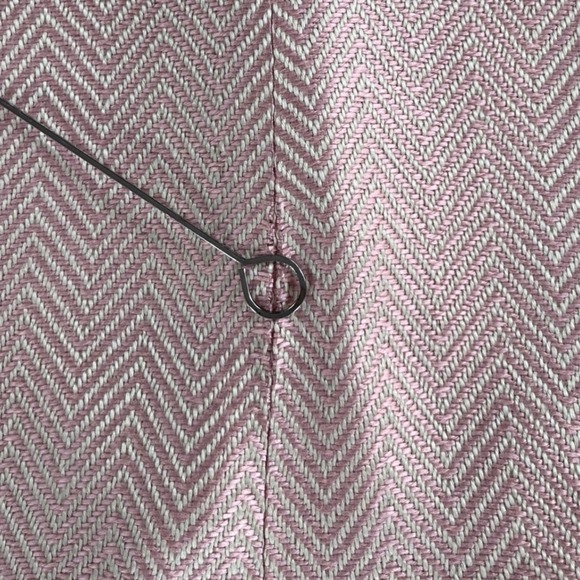 Pierre Cardin Pink Herringbone Tweed Blazer Jacket Pearl Button Fringe Size 8 - Picture 9 of 13